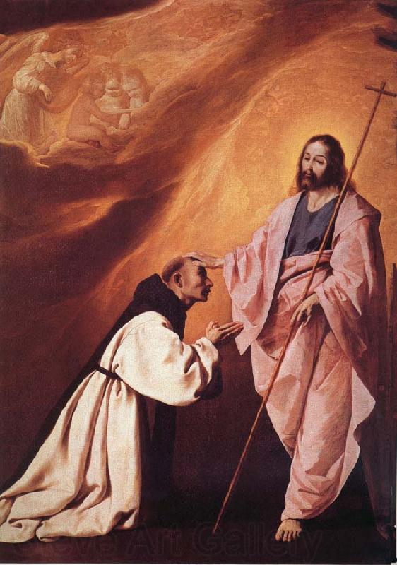 Francisco de Zurbaran Vision of Brother Andres Salmeron Norge oil painting art